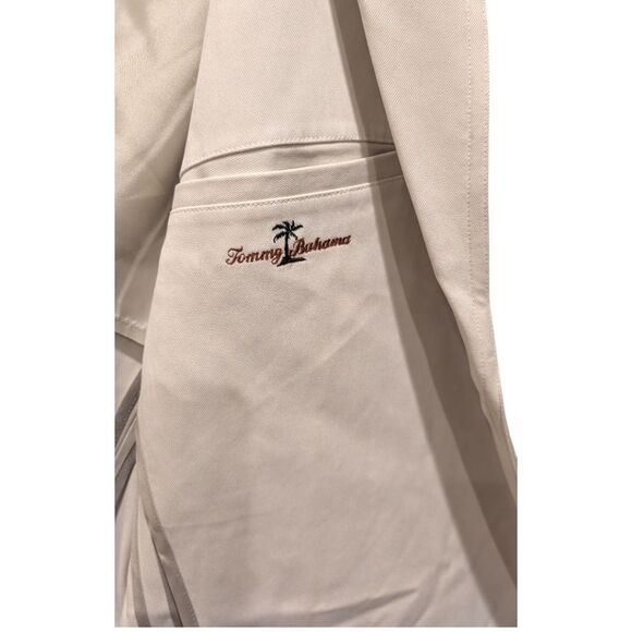 Tommy Bahama Men's Large 100% Silk Three Button Sport Coat Blazer in White - Picture 7 of 8